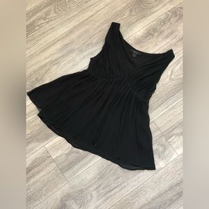 Express silk Greek style sleeveless blouse top black xs